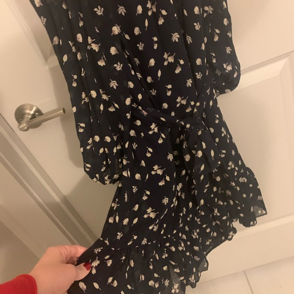 Off the shoulder navy sundress with sash - Picture 3 of 3